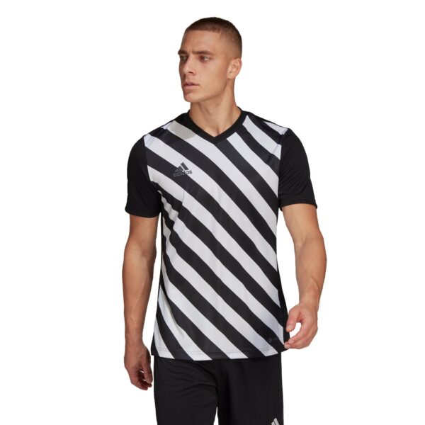 adidas Entrada 22 Graphic Voetbalshirt Zwart Wit