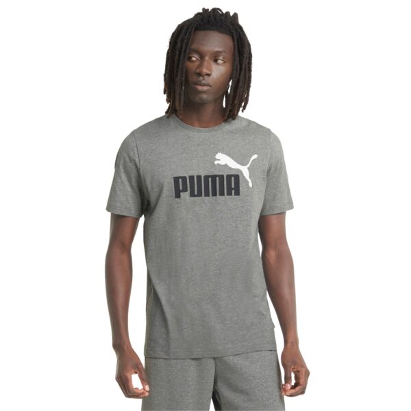 PUMA Essentials+ 2 College Logo T-Shirt Grijs Zwart Wit