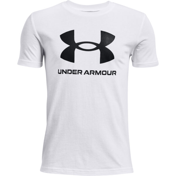 Under Armour Sportstyle Logo T-Shirt Kids Wit Zwart