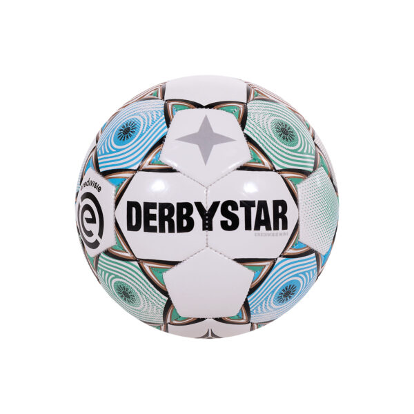 Derbystar Eredivisie Mini Voetbal Maat 1 2023-2024 Wit Groen Blauw