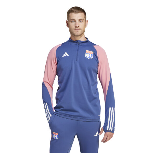 adidas Olympique Lyon Trainingstrui 1/4-Zip 2023-2024 Blauw Roze Wit