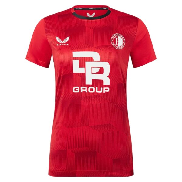 Castore Feyenoord Trainingsshirt 2023-2024 Dames Rood Wit Zwart