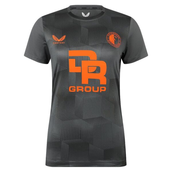 Castore Feyenoord Trainingsshirt 2023-2024 Dames Grijs Oranje Zwart