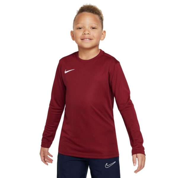 Nike Park VII Voetbalshirt Lange Mouwen Kids Donkerrood Wit