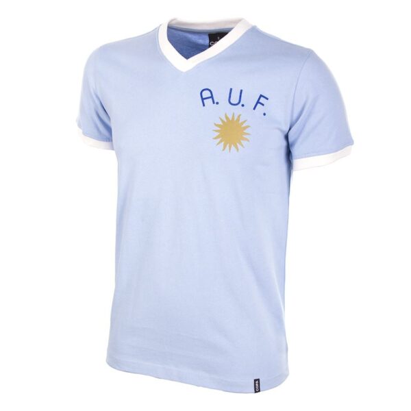 COPA Uruguay 1970&apos;s Retro Voetbalshirt Blauw Wit