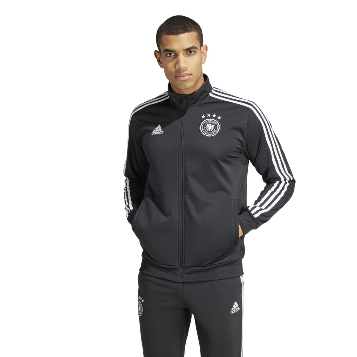 adidas Duitsland DNA Trainingsjack 2024-2026 Zwart Wit
