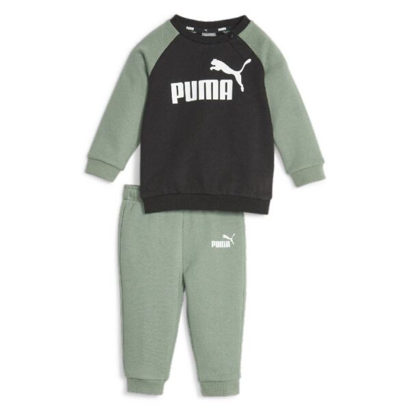 PUMA Minicats Essentials Jogging Trainingspak Baby / Peuters Grijsgroen Zwart Wit