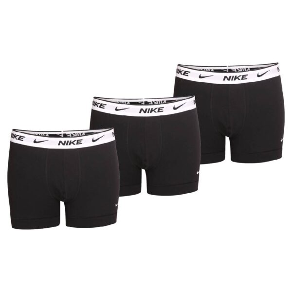 Nike Everyday Cotton Boxershort Trunk 3-Pack Zwart Wit