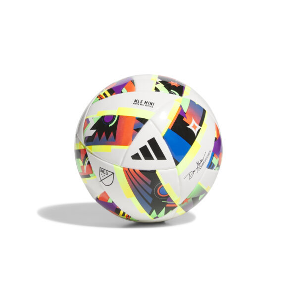 adidas MLS Mini Voetbal Maat 1 2024-2025 Wit Zwart Multicolor