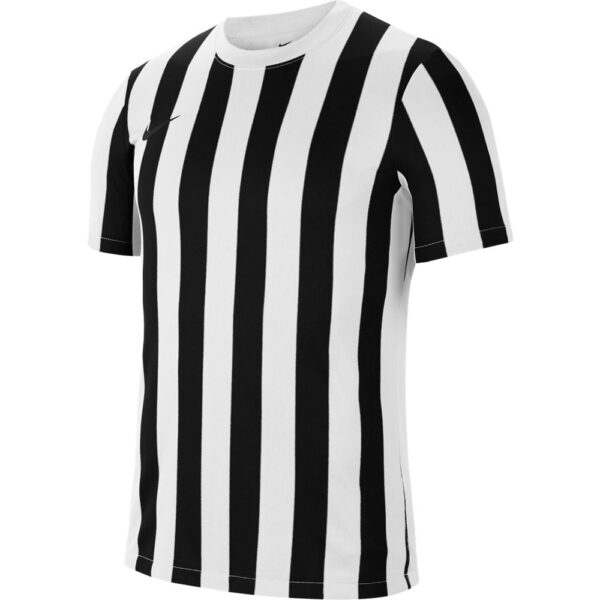 Nike Striped Division IV Voetbalshirt Wit Zwart