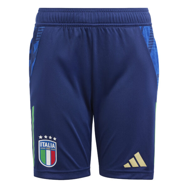 adidas Italië Trainingsbroekje 2024-2026 Kids Donkerblauw Blauw Goud