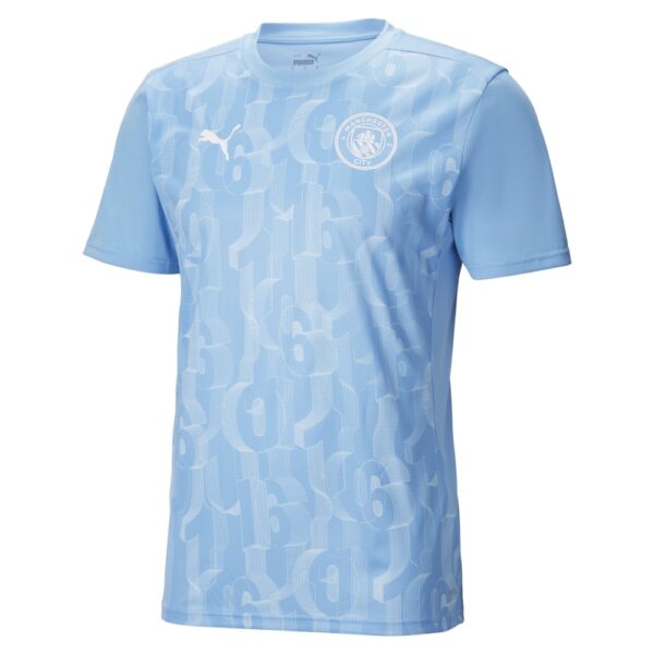 PUMA Manchester City Pre-Match Trainingsshirt 2024-2025 Lichtblauw Wit
