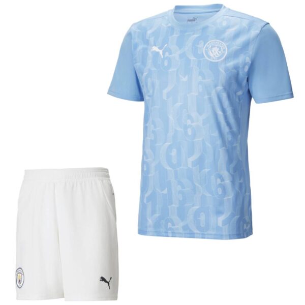PUMA Manchester City Pre-Match Trainingsset 2024-2025 Lichtblauw Wit